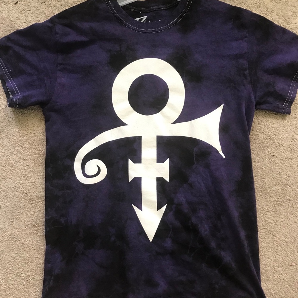Purple black tie dye Prince shirt